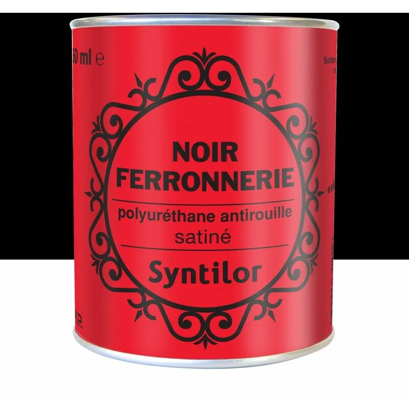 Syntilor - Vernice per esterni in ferro nera, 0,375 l
