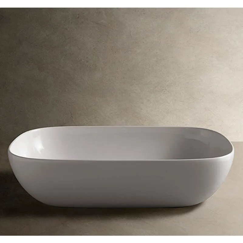 T-edge lavabo appoggio 60x38 bianco opaco codice prod: B6R60BO - Bianco opaco - Ceramica Globo