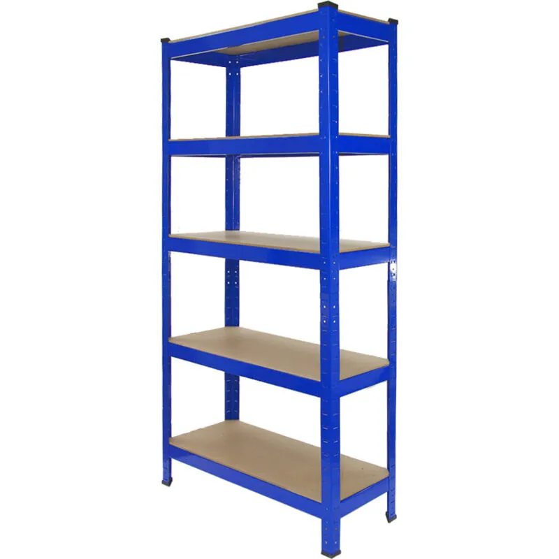 Monster Racking - 4 Scaffali T-Rax In Acciaio Senza Bulloni Blu 75cm x 30cm x 150cm