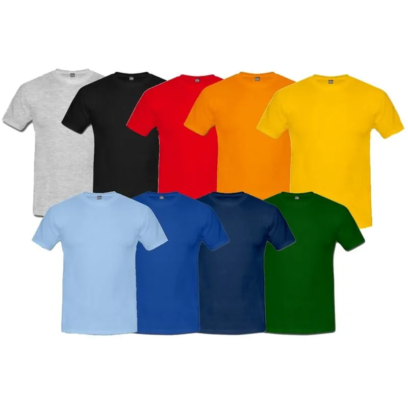 T-SHIRT 100% COTONE COLORATA GIALLA Taglia XL