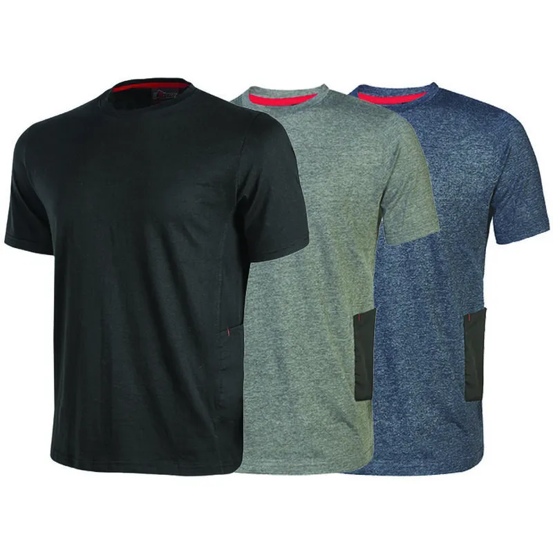 U-power - T-shirt road manica corta - tg.m - black carbon - 100% cotone