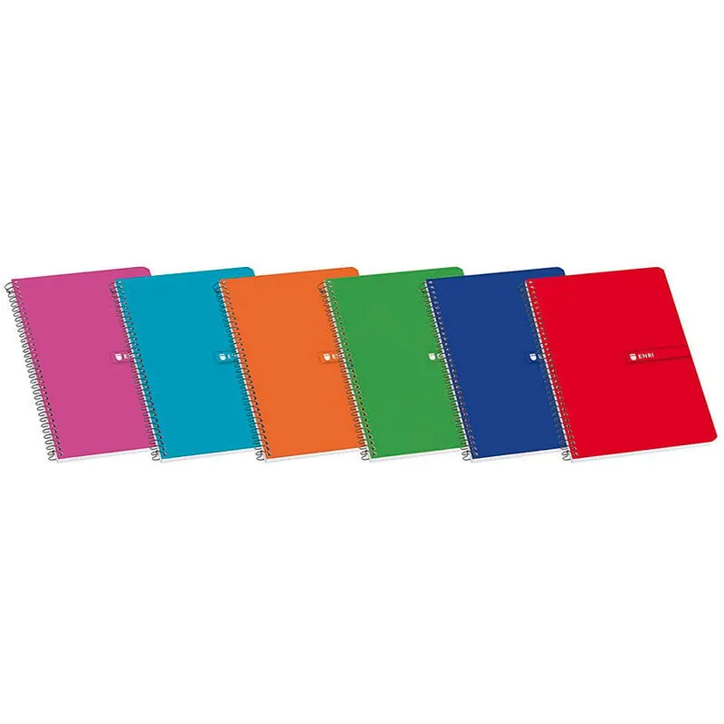 Enri spirale notebook morbido copertina din a5 colori griglia assortiti