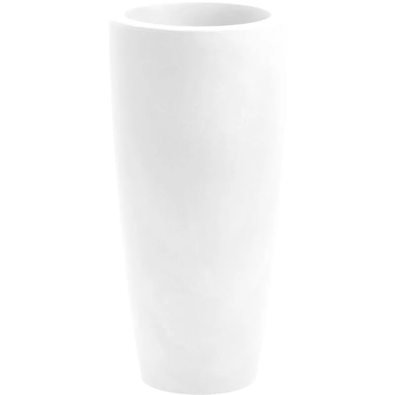  - Vaso tondo alto resina talos cm. 70 bianco - bianco