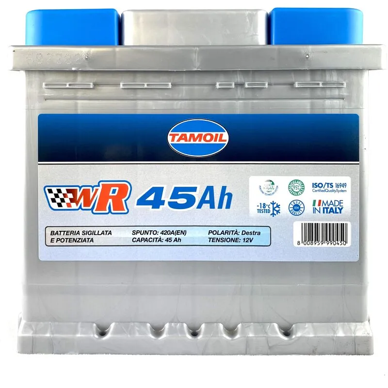 Batteria wr 45 ah dx batteria per auto - ricambio - Tamoil