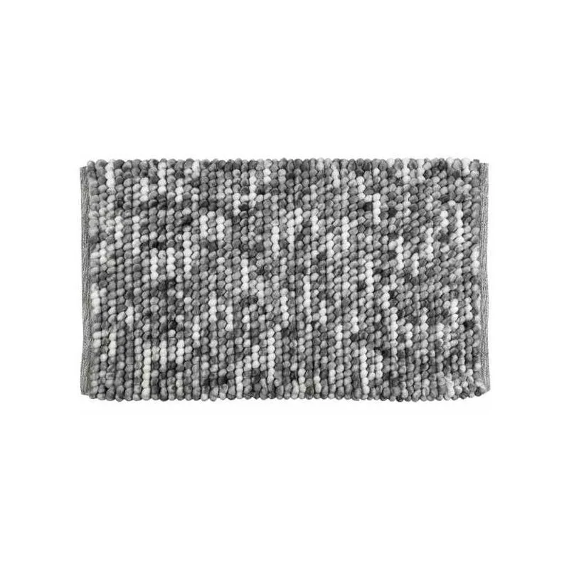 Tappeto da bagno Urdu, Tappeto da bagno antiscivolo, in cotone misto, 60x90 cm, grigio - 