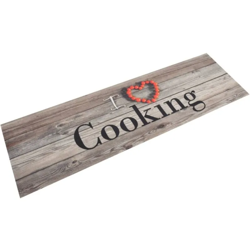 Vidaxl - Tappeto da Cucina Lavabile Grigio Cucinare 45x150 cm Velluto 7957