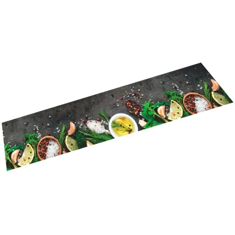 Tappeto da Cucina Lavabile Spezie 60x300 cm Velluto - Vidaxl