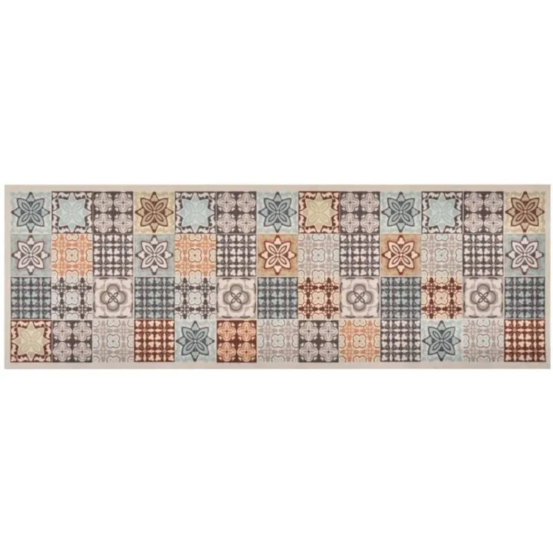 Tappetino da Cucina Lavabile Mosaico a Colori 45x150 cm - Vidaxl