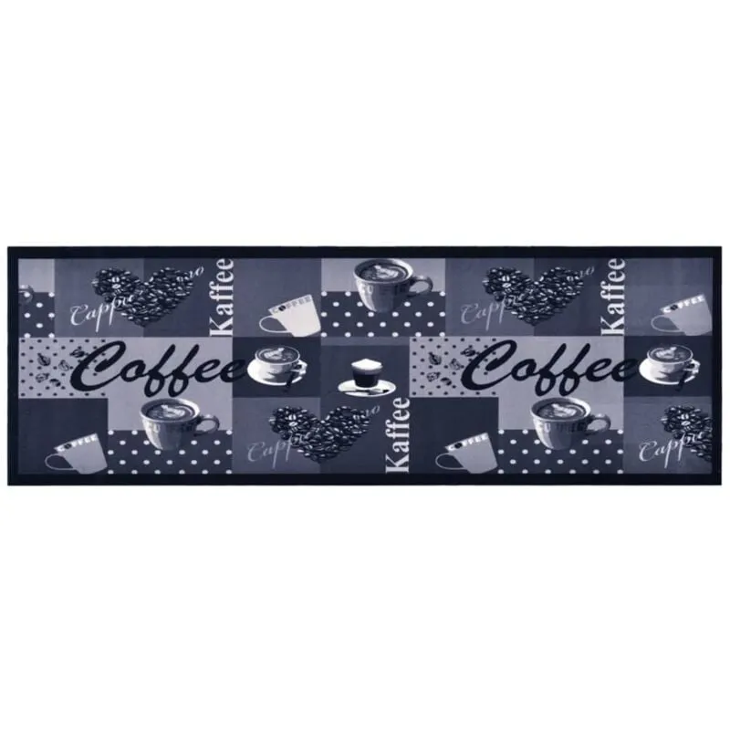 Tappetino da Cucina Lavabile Caff� Blu 60x180 cm - Vidaxl