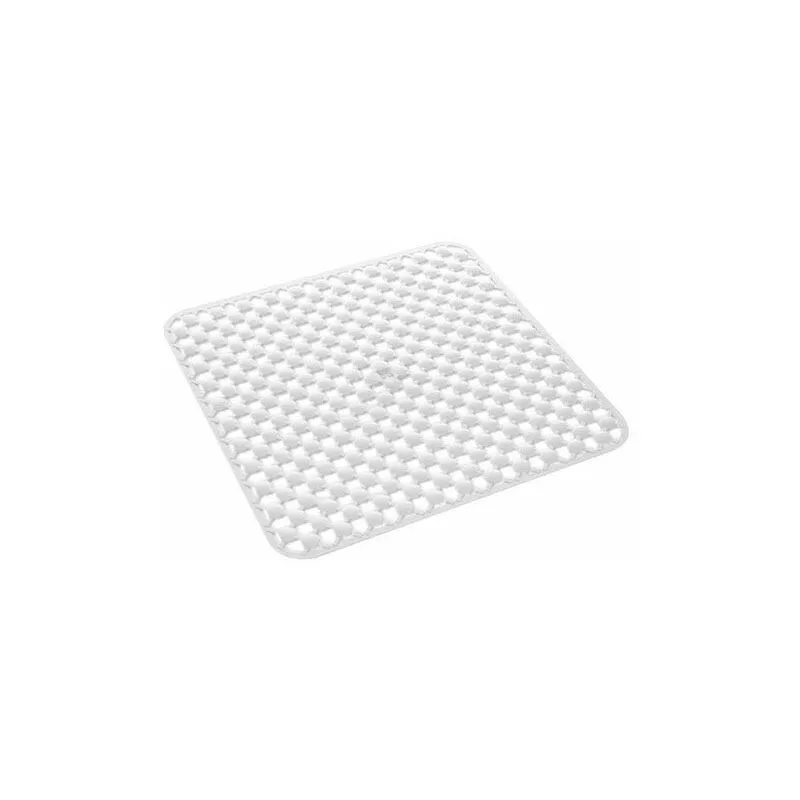 Tappeto Quadrato Antiscivolo Doccia Geo 53X53 Cm Bianco