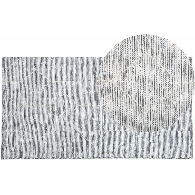 Beliani - Tappeto Area Grigio con Beige 80 x 150 cm Edremit - Grigio