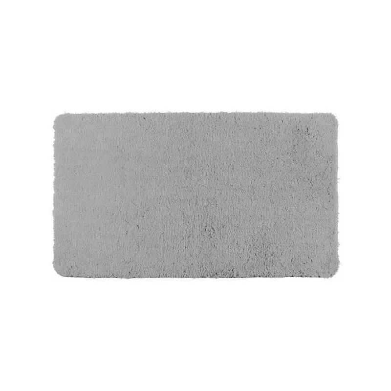 Tappeto da bagno Belize, tappeto per il bagno, spesso e confortevole, in microfibra di poliestere, 55x65 cm, grigio chiaro - 