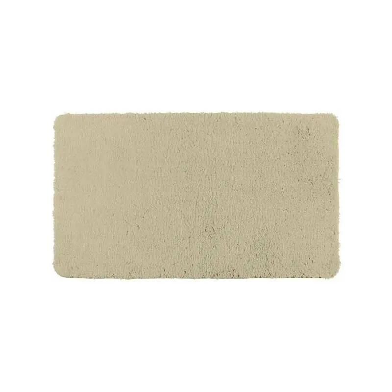 Tappeto da bagno Belize, tappeto per il bagno, spesso e confortevole, in microfibra di poliestere, 55x65 cm, colore sabbia. - 