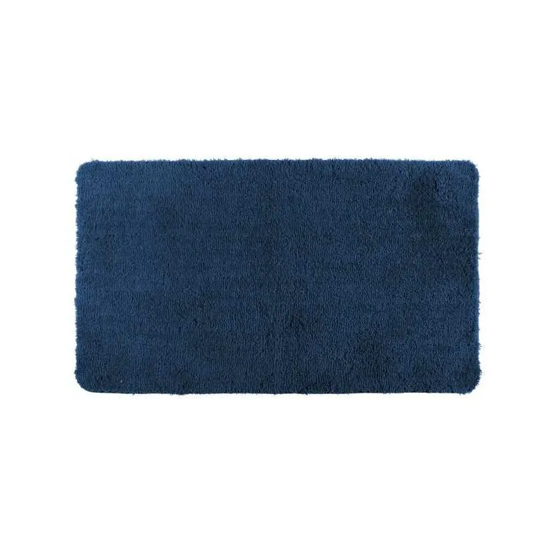 Tappeto da bagno Belize, tappeto per il bagno, spesso e confortevole, in microfibra di poliestere, 55x65 cm, blu - 