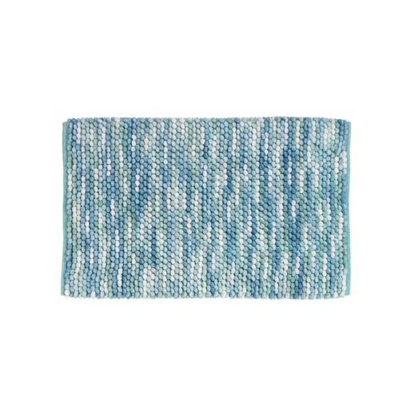 WENKO Tappeto da bagno Urdu, Tappeto da bagno antiscivolo, in cotone misto, 60x90 cm, Aqua