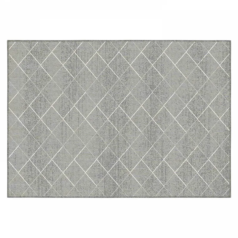 Tappeto da esterno in polipropilene 160 x 230 cm grigio