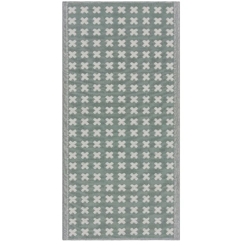 Beliani - Tappeto per Esterni Verde Sintetico 90 x 180 cm Eco Friendly Moderno Rohtak