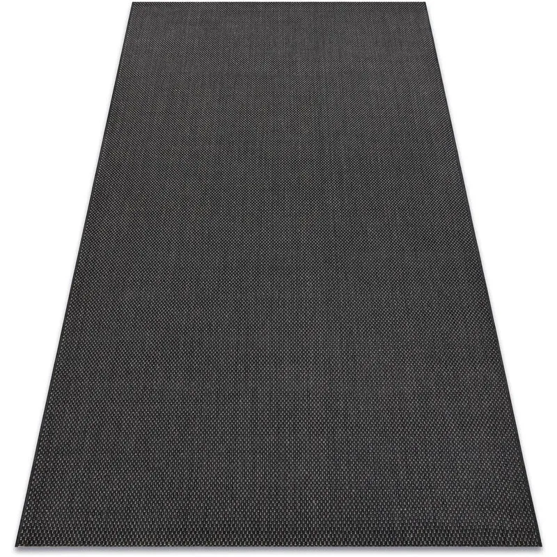 Tappeto di spago sizal flat 48663/090 nero gładki black 120x170 cm