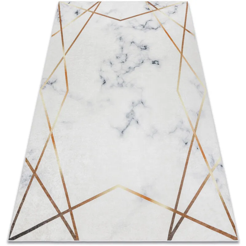 Tappeto lavabile andre 1220 Marmo, geometrico antiscivolo - bianca white 160x220 cm