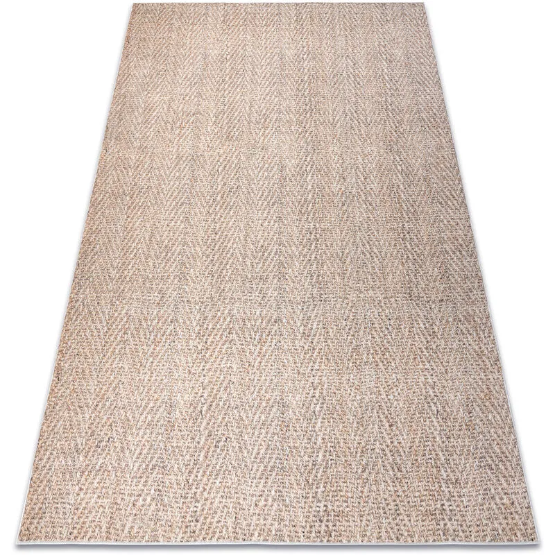 Tappeto lavabile andre 1577 Spina di pesce antiscivolo - beige beige 80x150 cm