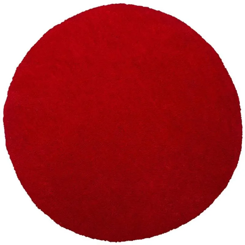 Tappeto shaggy rosso tondo ø140 cm Demre