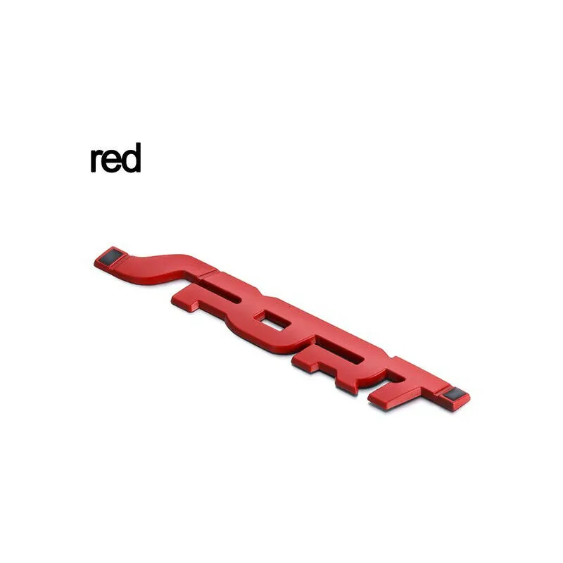 Stickerslab - Targhetta adesiva scritta sport in rilievo metal 3D Colore - Rosso