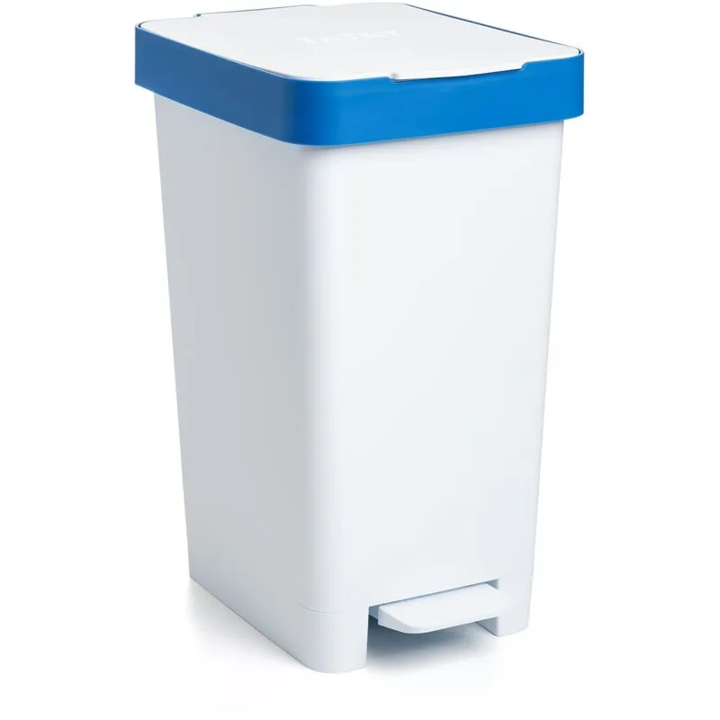 Plasticos Tatay - tatay Pattumiera Smart, 25L di Capacita, Pedale Retrattile, Polipropilene, senza bpa, Sacco della Spazzatura da 30 litri, Blu