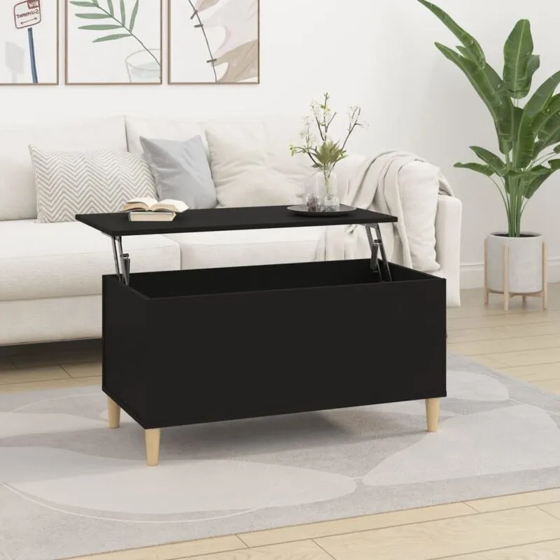 vidaXL Tavolino da Salotto Nero 90x44,5x45 cm in Legno Multistrato