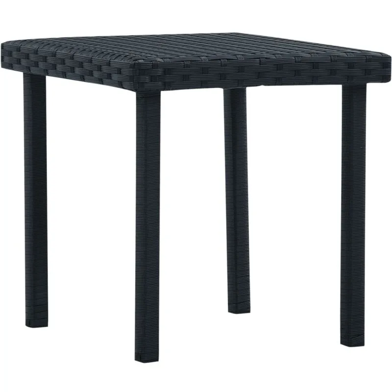 vidaXL Tavolino da T� da Giardino Nero 40x40x40 cm in Polyrattan