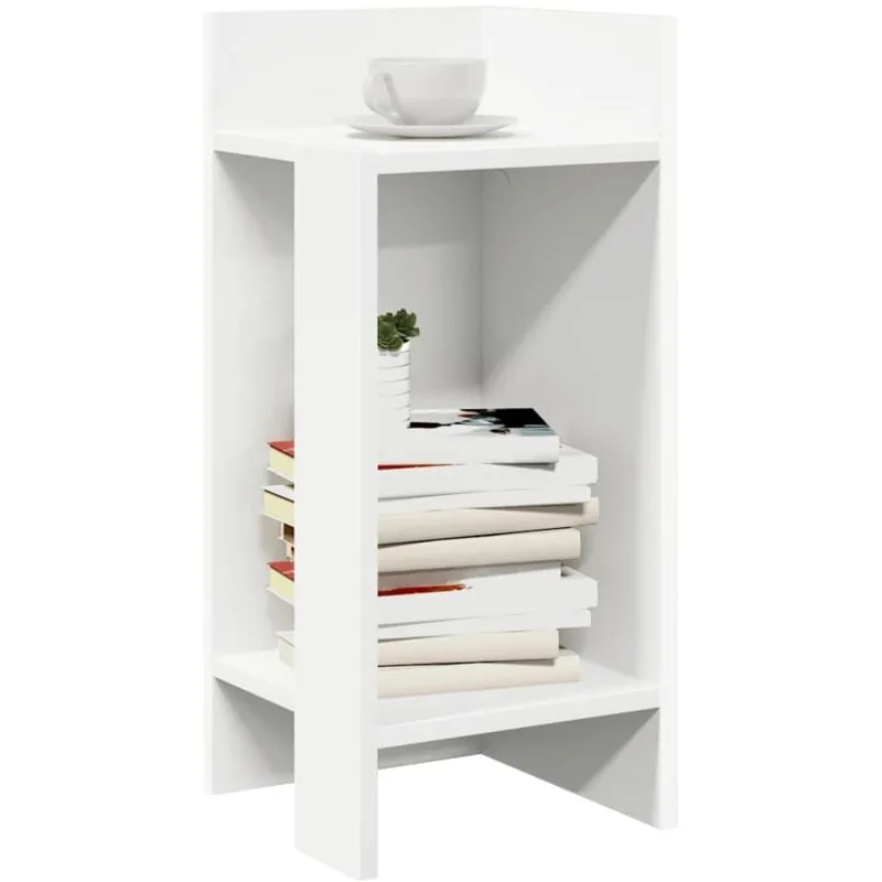 vidaXL Tavolino Laterale con Ripiano Bianco 25,5x27x60 cm