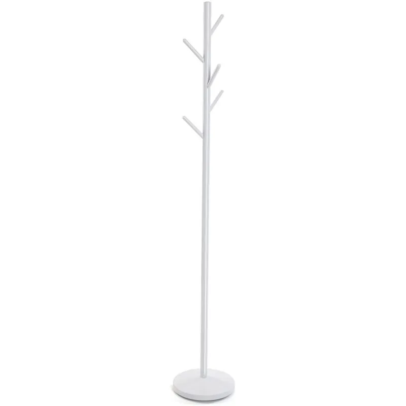 Appendiabiti da Terra Eveline Stile Contemporaneo, Misure (h x l x l) 170,0 x 28,5 x 28,5 cm, Metallo, Bianco - Versa