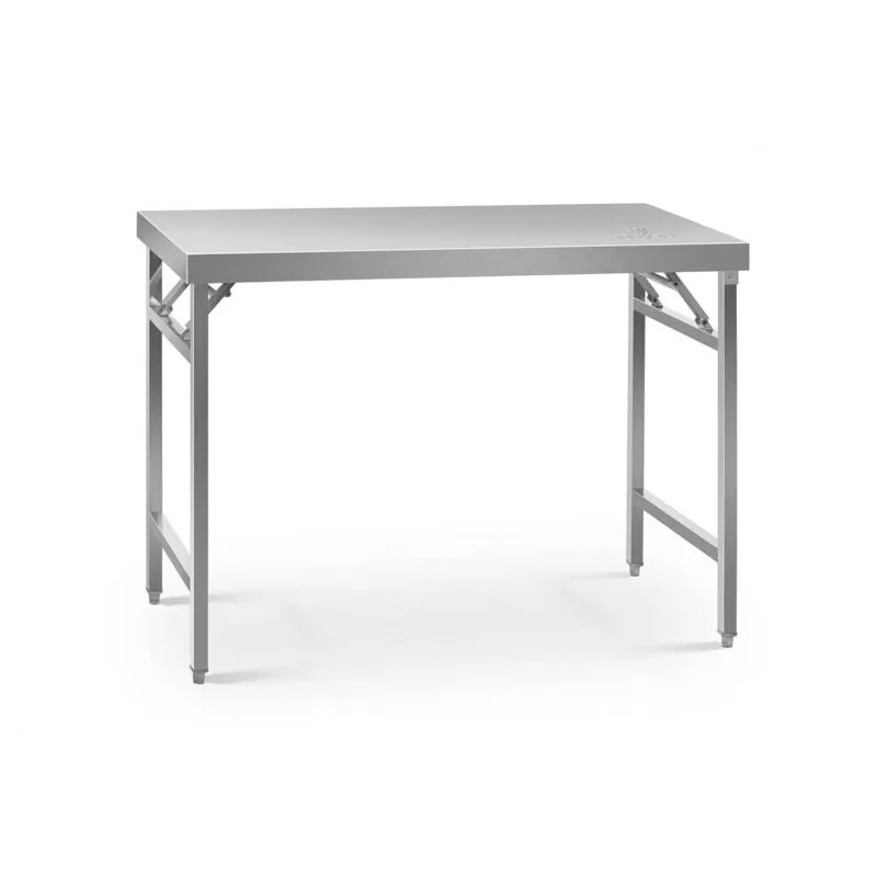 Tavolo Acciaio Pieghevole Tavolo Inox Regolabile In Altezza 60 x 120cm 210 kg