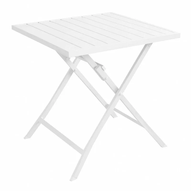 Giordanoshop - Tavolo Alabama 70x70x73 h cm in Alluminio Bianco