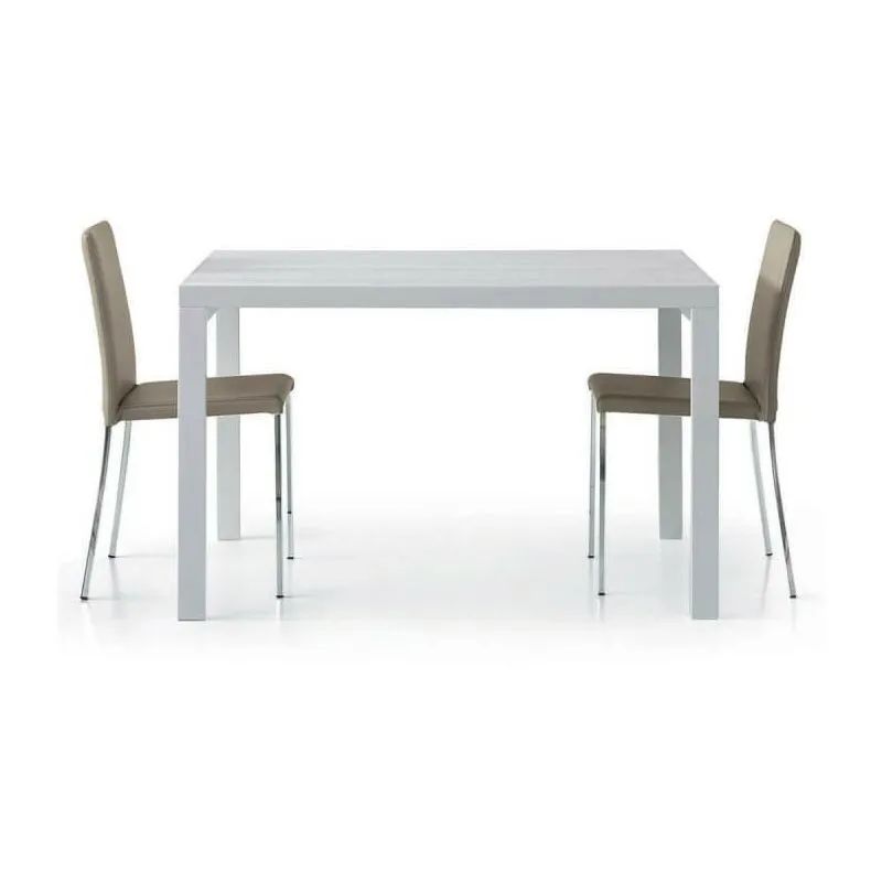 Spazio Casa - Tavolo Allungabile Bianco Moderno Dimensione Tavoli: 120 x 90 + 1 allunga 120 cm