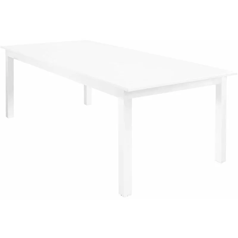 Defibrico - Tavolo estensibile 220/280 cm da giardino con struttura in alluminio e piano effetto doghe orizzontali Eracle - White