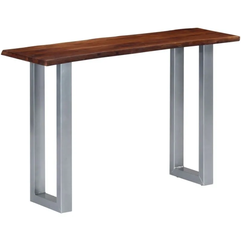 Tavolo Consolle 115x35x76 cm Legno Massello e Ferro - Vidaxl