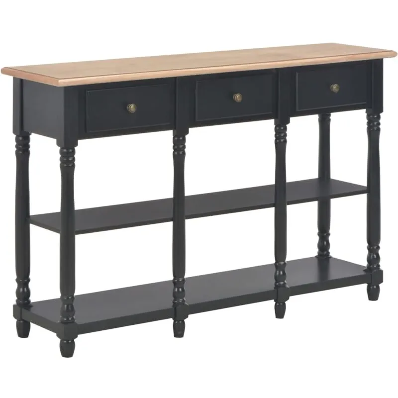 Vidaxl - Tavolo Consolle Nero 110x30x76 cm in Legno Multistrato