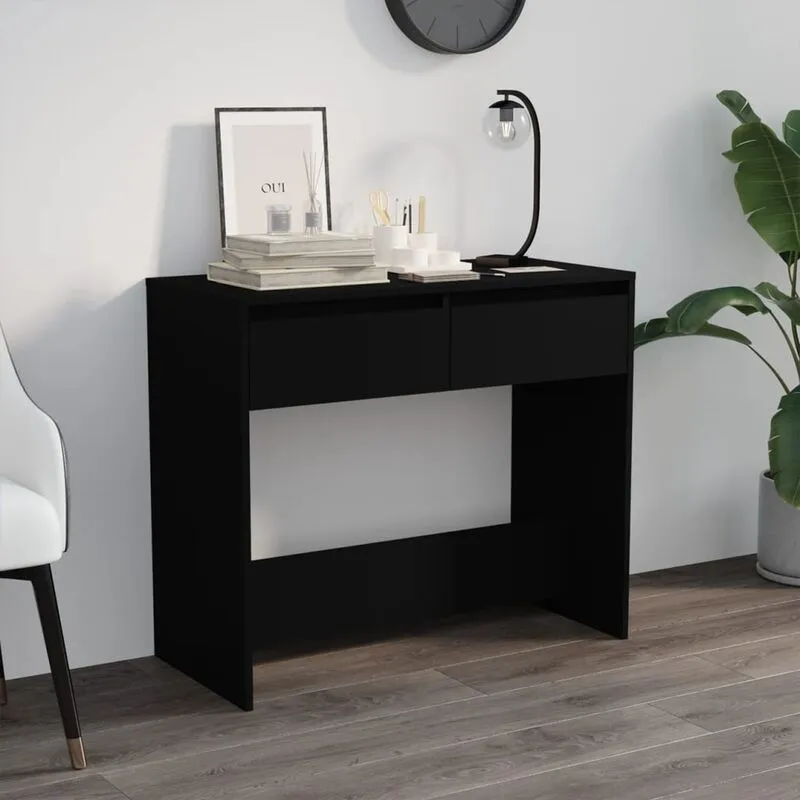 Furniture Limited - Tavolo Consolle Nero 89x41x76,5 cm in Acciaio