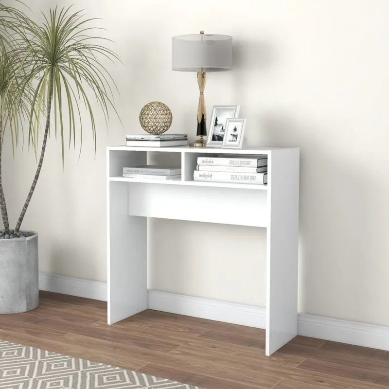 Furniture Limited - Tavolino Consolle Bianco 78x30x80 cm in Legno