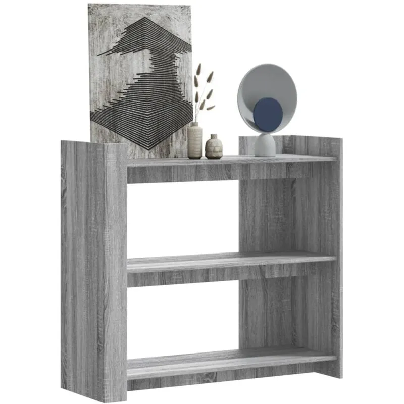 Avimac - Tavolo Consolle Grigio Sonoma 100x35x90 cm in Legno Multistrato