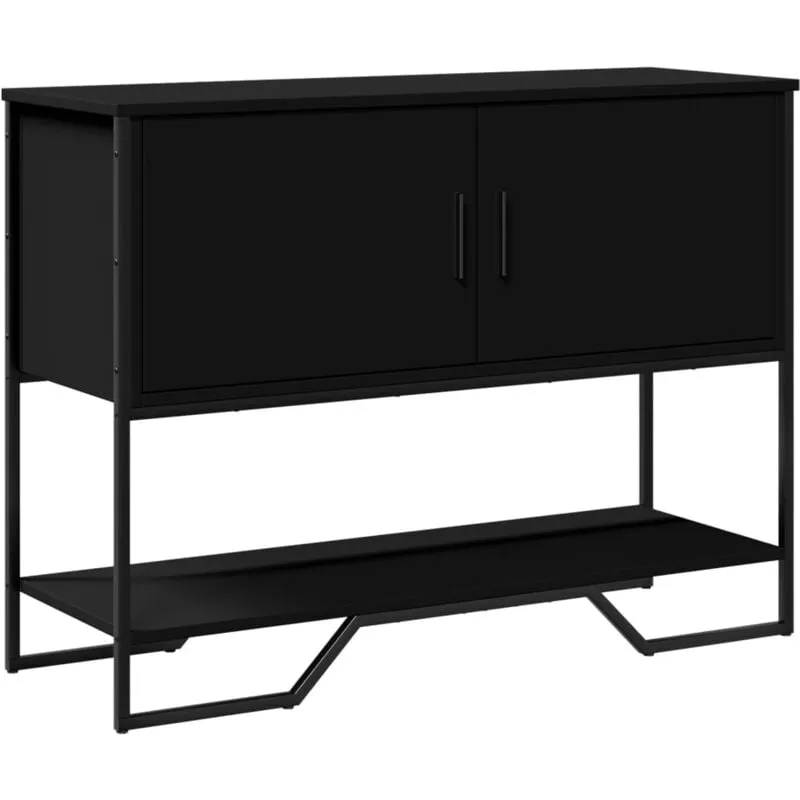 Tavolo Consolle Nero 100x35x74,5 cm in Truciolato