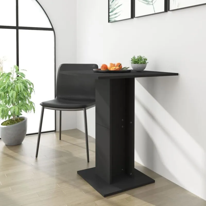 Tavolo da Cucina, Tavolo da Bistrot Nero 60x60x75 cm in Legno Multistrato Vidaxl 76970