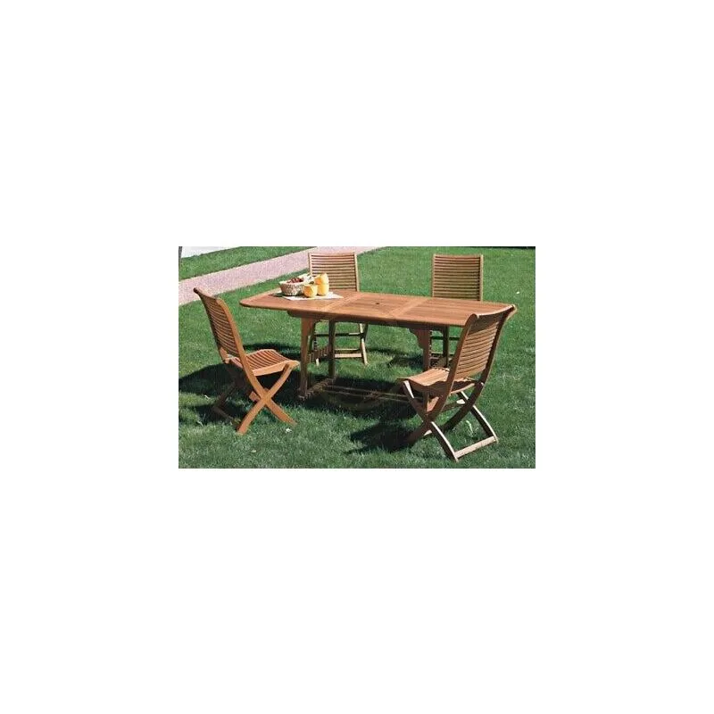 Tavolo riviera in legno balau estensibile cm 120-160x80 arredo giardino esterno