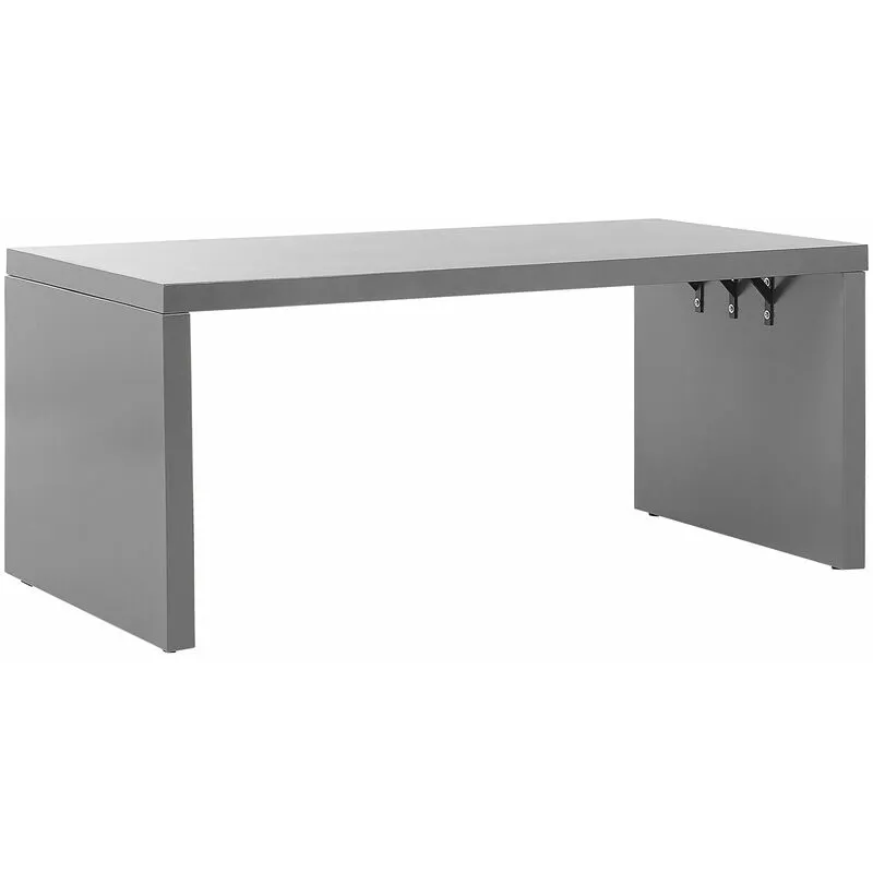 Beliani - Tavolo da Pranzo in Cemento Grigio Stile Industriale 180 x 90 cm Taranto