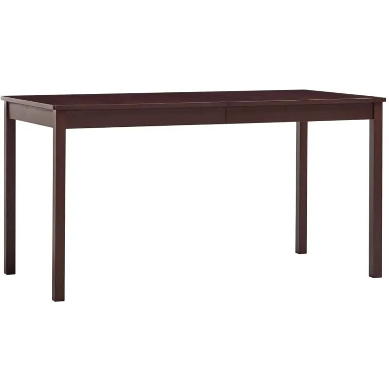 Tavolo da Pranzo Marrone Scuro 140x70x73 cm in Legno di Pino - Vidaxl