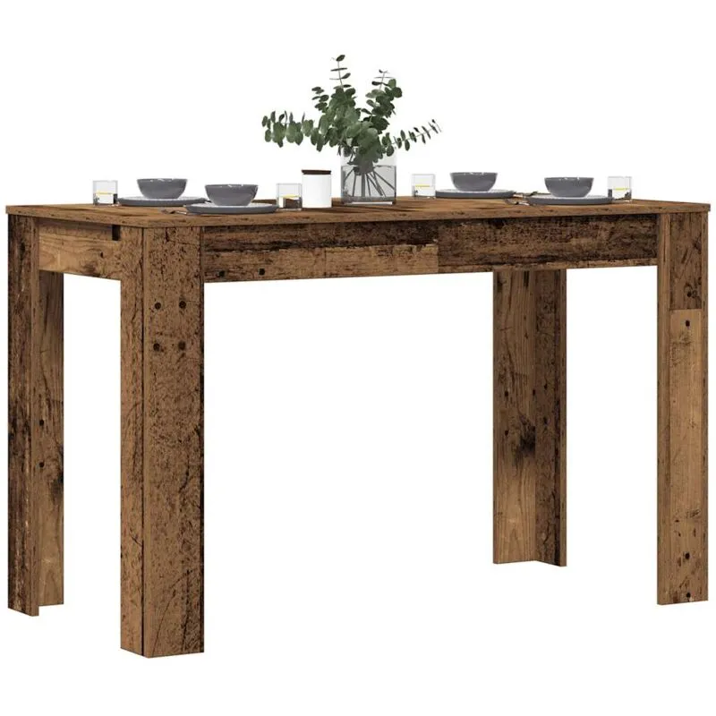 Tavolo da Pranzo Legno Antico 120x60x76 cm in Truciolato - Vidaxl