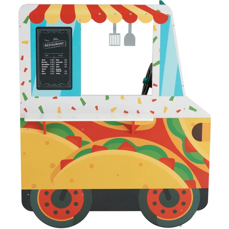 Furgone Tacos in Legno, Cucina Giocattolo per Bambini, Playset Completo - Teamson Kids