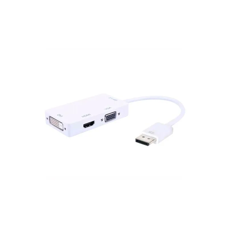 Adattatore 3 in 1 DisplayPort 1.2 a hdmi/dvi/vga - Techly