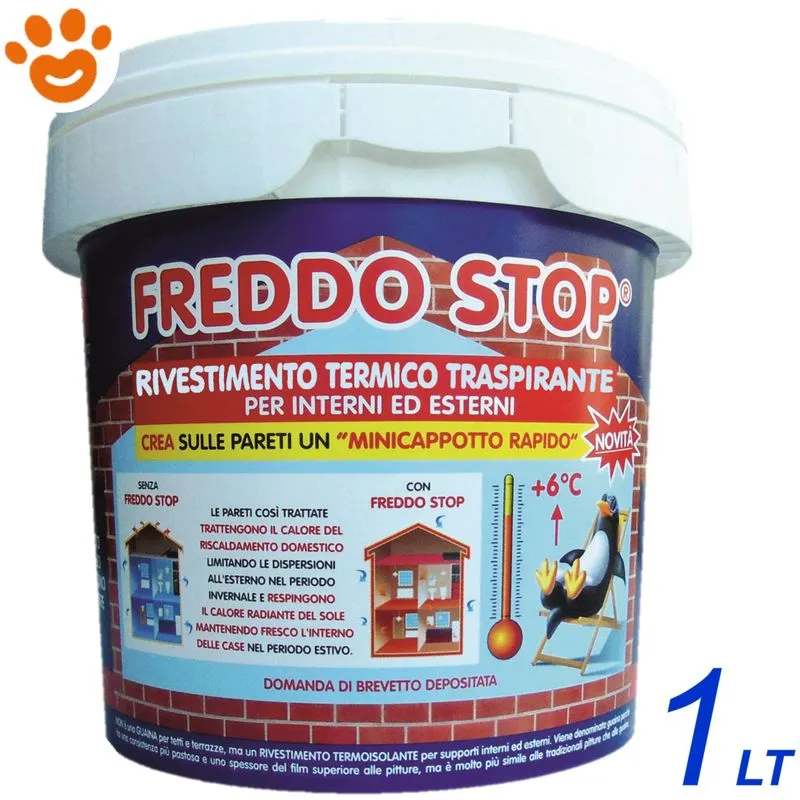 FREDDO STOP Tecnostuk - GUAINA ISOLANTE Traspirante interni e esterni - Confezione Da 1 LT