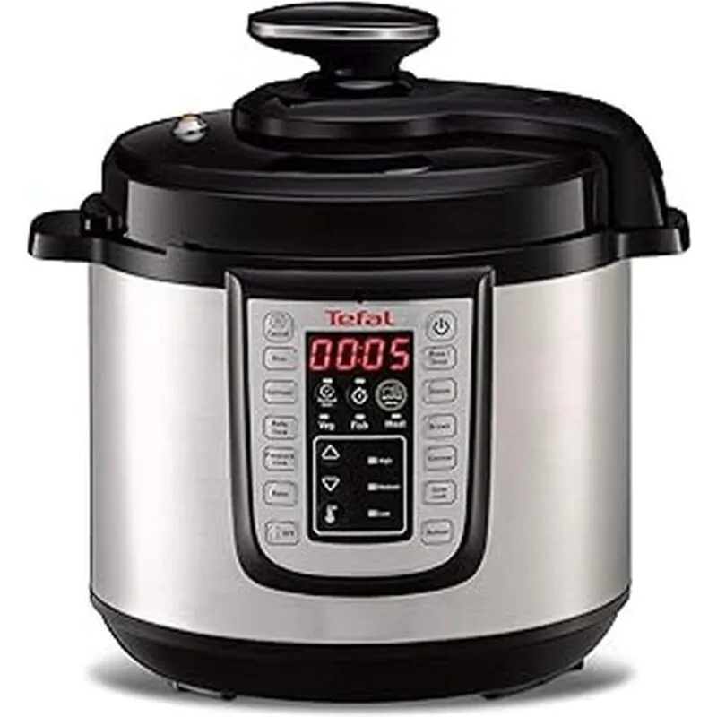  - Fast&Delicious - Multicooker in acciaio inox, 25 programmi di cottura a velocità elevata, tecnologia di pressione sicura, 6 l, 6 persone,